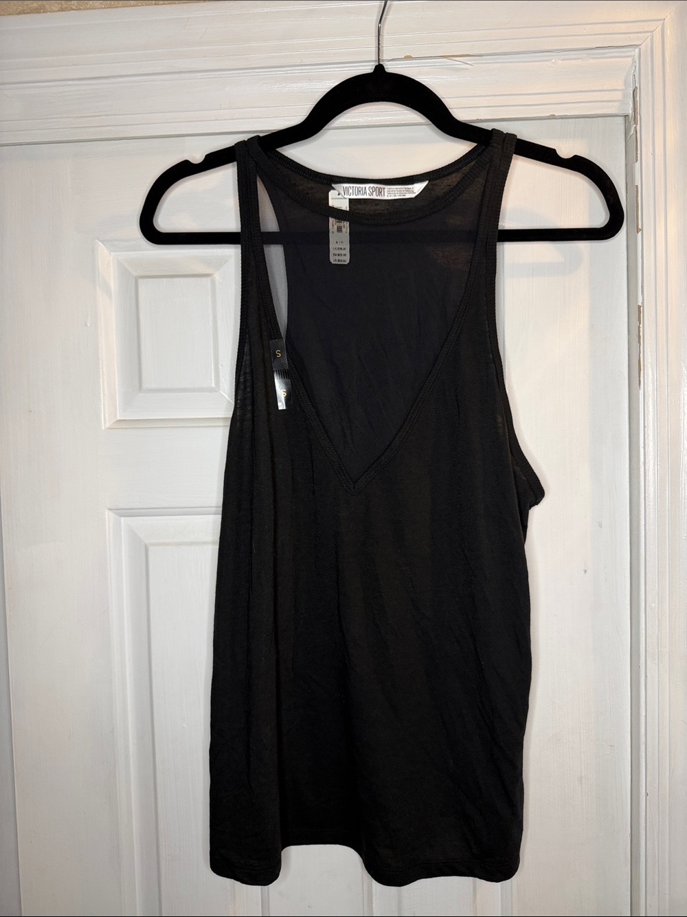 Victoria Sport Black V-Neck Racerback Tank